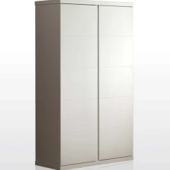 Kleiderschrank Lara 2 grifflose Türen - weiß