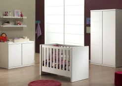 Kleiderschrank Lara 2 grifflose Türen - weiß