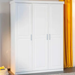 Kleiderschrank Leon mit 3 Türen - weiß