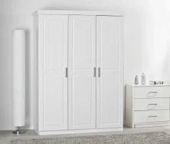 Kleiderschrank Leon mit 3 Türen - weiß
