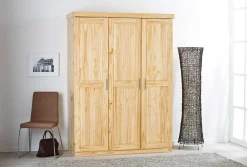 Kleiderschrank Leon mit 3 Türen - Kieferholz