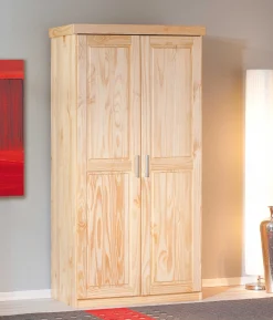 Kleiderschrank Leon 2 Türen - Kieferholz