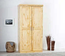 Kleiderschrank Leon 2 Türen - Kieferholz