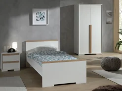 Kleiderschrank London 98cm mit 2 Türen - weiß