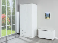 Kleiderschrank Martha 93cm mit 2 Türen - weiß