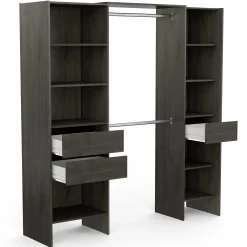 Kleiderschrank Mimi 7 Einlegeböden, 3 Schubladen und 2 Kleiderstangen-Waterford Eiche