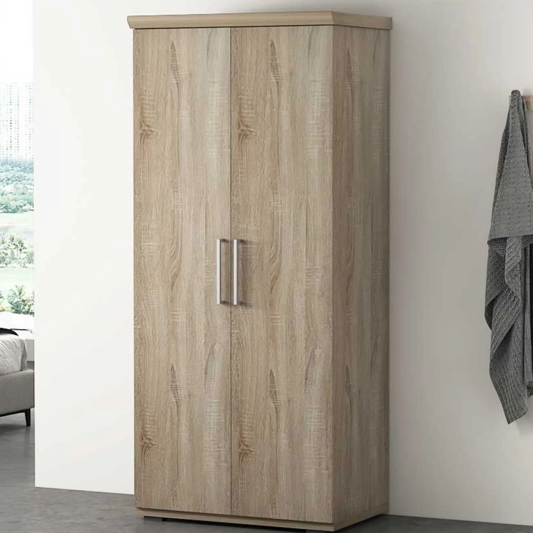 Kleiderschrank Nikkie 80 cm-sonoma Eiche
