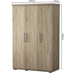 Kleiderschrank Nikkie 120 cm-sonoma Eiche