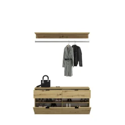 Kleiderschrank Projekt X Emob - Artisan Eiche - 212x193x34 cm