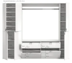 Kleiderschrank Projekt X Emob - Artisan Eiche - 212x193x34 cm