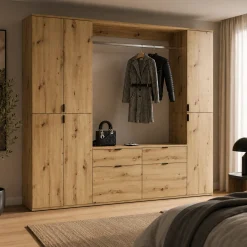 Kleiderschrank Projekt X Emob - Artisan Eiche - 212x193x34 cm