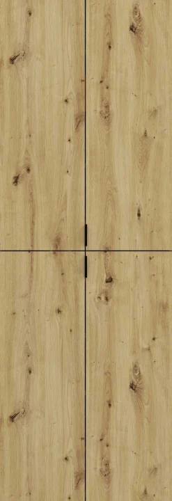 Kleiderschrank Projekt X Emob - Artisan Oak - 183x193x34 cm - Spiegel