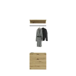 Kleiderschrank Projekt X Emob Artisan Oak 152x193x34 cm