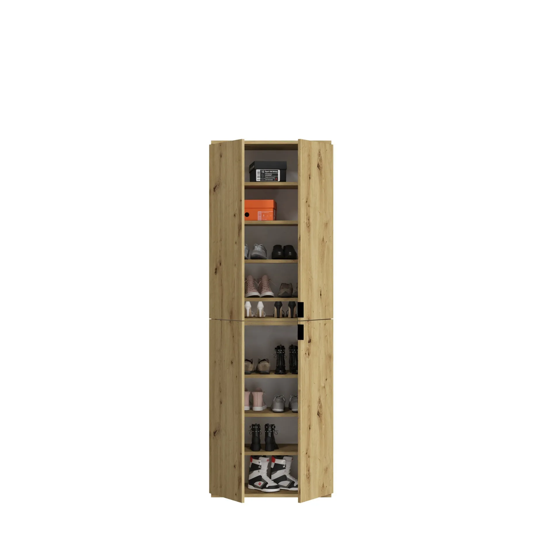 Kleiderschrank Projekt X Emob - Artisan Eiche - 213x193x34 cm - Natur
