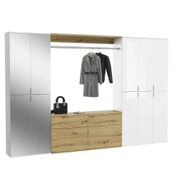 Kleiderschrank Projekt X Emob - Artisan Oak, Weiß, 273x193x34 cm