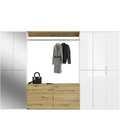 Kleiderschrank Projekt X Emob - Artisan Oak, Weiß, 273x193x34 cm