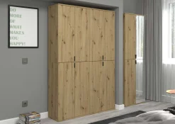 Kleiderschrank Projekt X Emob - Artisan Oak - 60x193x34 cm - Spiegel
