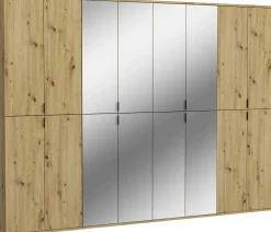 Kleiderschrank Projekt X Emob – Artisan Oak – 244x193x34 cm – mit Spiegel