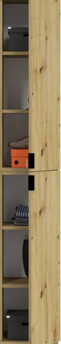 Kleiderschrank Projekt X Emob - Artisan Eiche - 121x193x34 cm - Spiegel