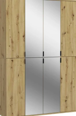 Kleiderschrank Projekt X Emob - Artisan Eiche - 121x193x34 cm - Spiegel
