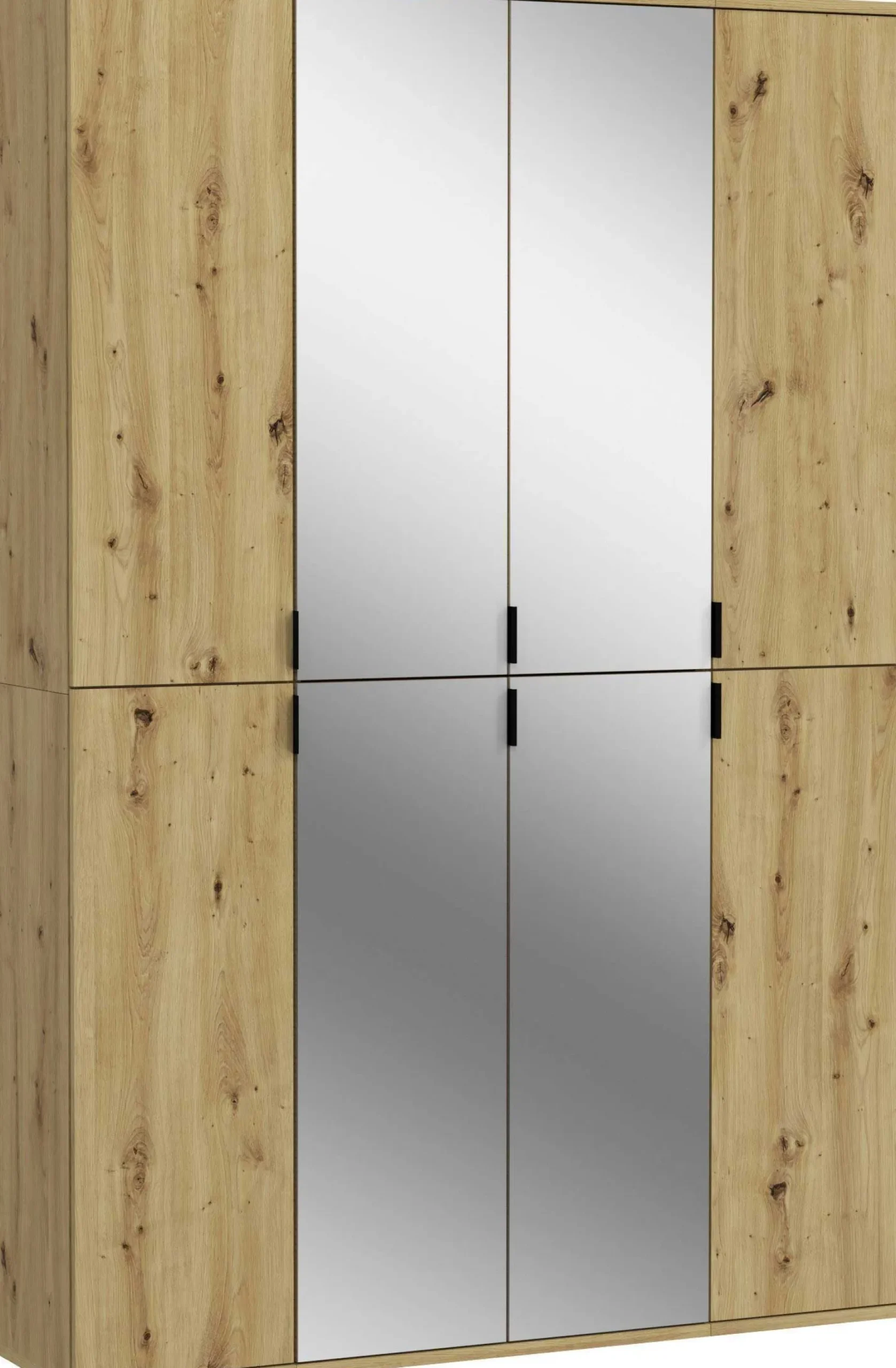 Kleiderschrank Projekt X Emob - Artisan Eiche - 121x193x34 cm - Spiegel