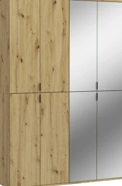 Kleiderschrank Projekt X Emob - Artisan Eiche Spiegel - 122x193x34 cm