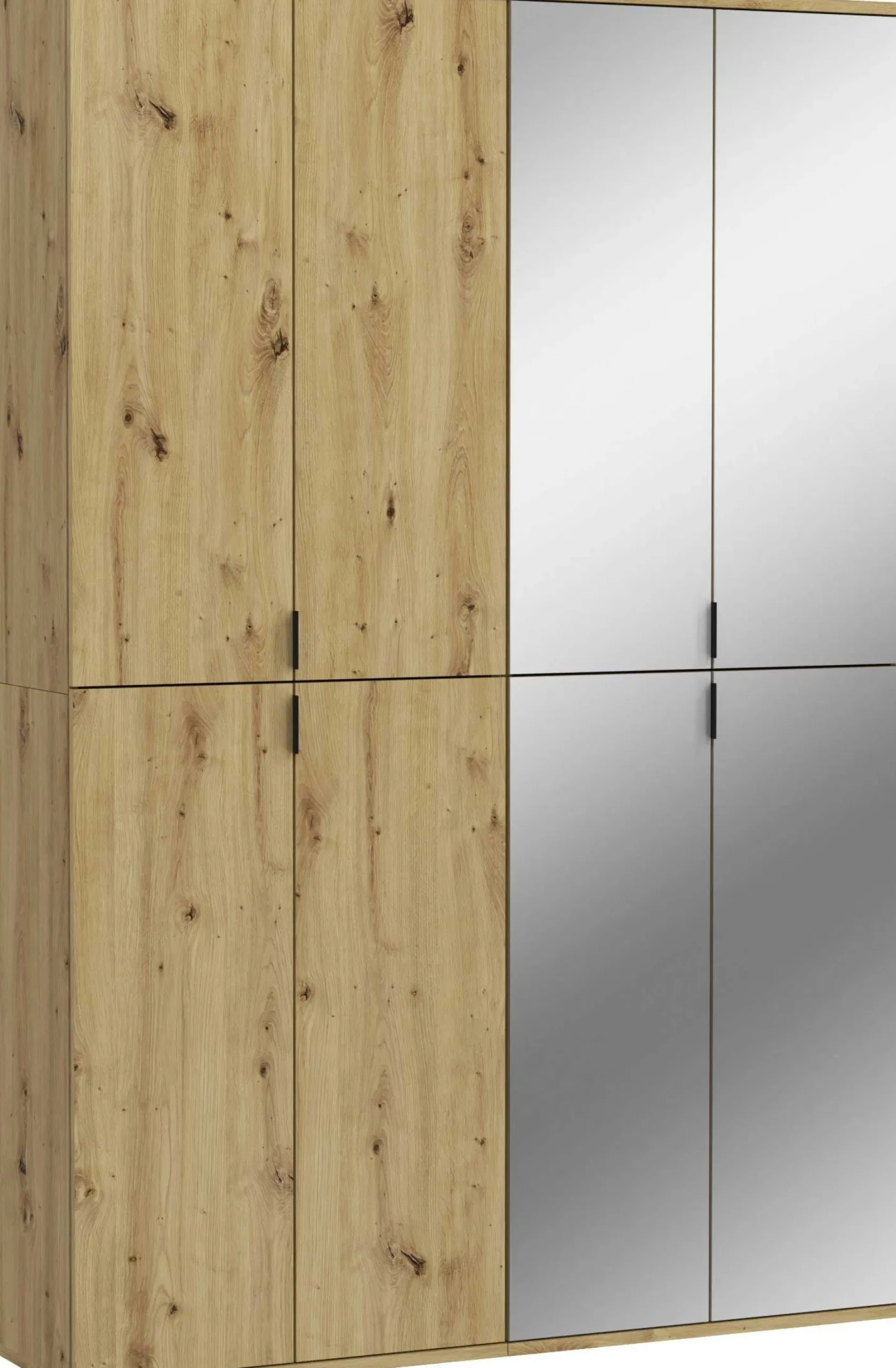 Kleiderschrank Projekt X Emob - Artisan Eiche Spiegel - 122x193x34 cm