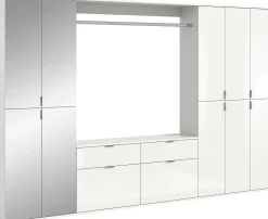 Kleiderschrank Projekt X Xonox - Weiß Hochglanz - 273x193x34 cm