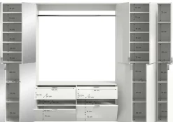 Kleiderschrank Projekt X Xonox - Weiß Hochglanz - 273x193x34 cm