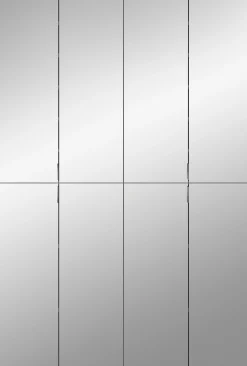 Kleiderschrank Projekt X Xonox – Weiß Laminat & Spiegeltüren – 122x193x34 cm
