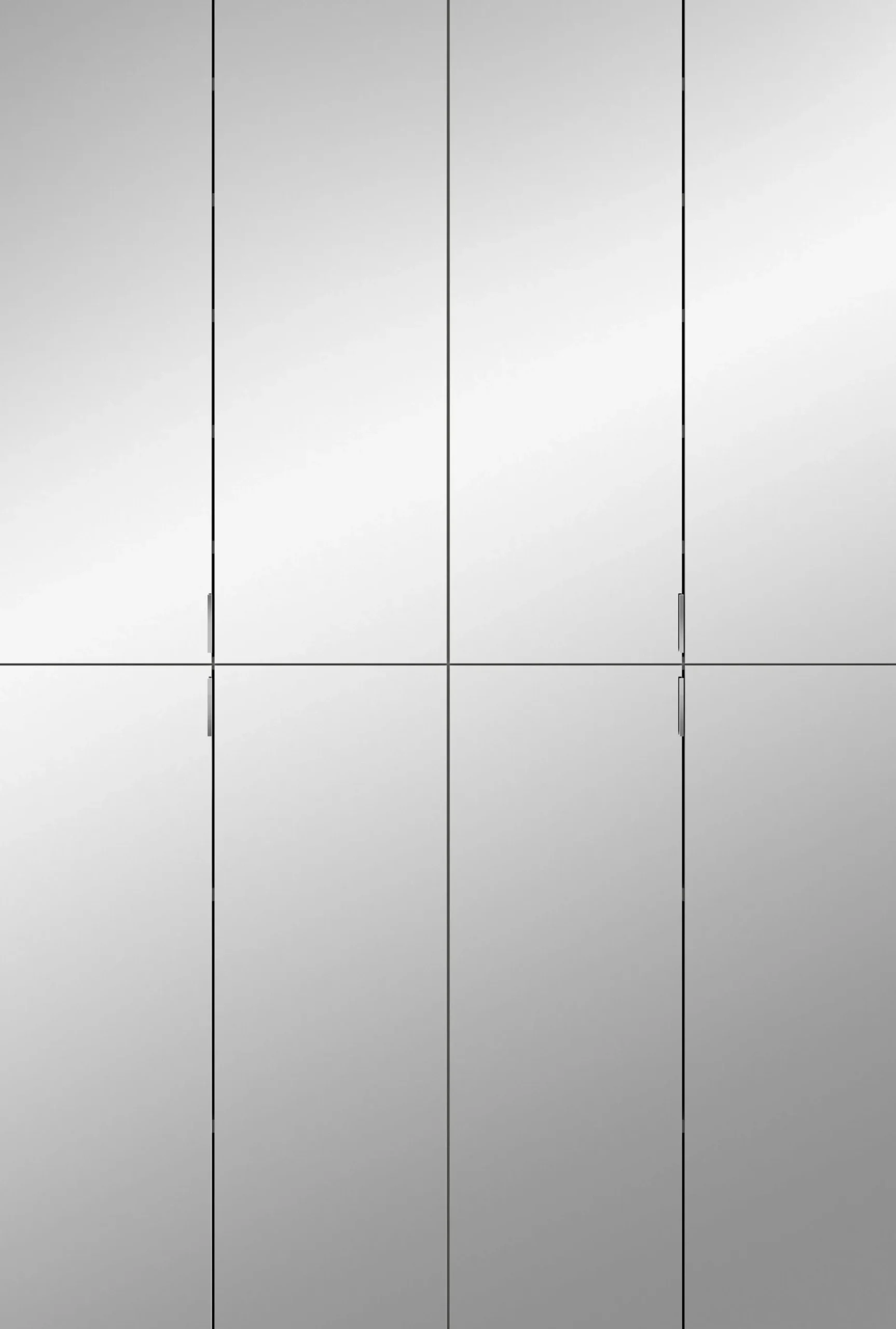 Kleiderschrank Projekt X Xonox – Weiß Laminat & Spiegeltüren – 122x193x34 cm