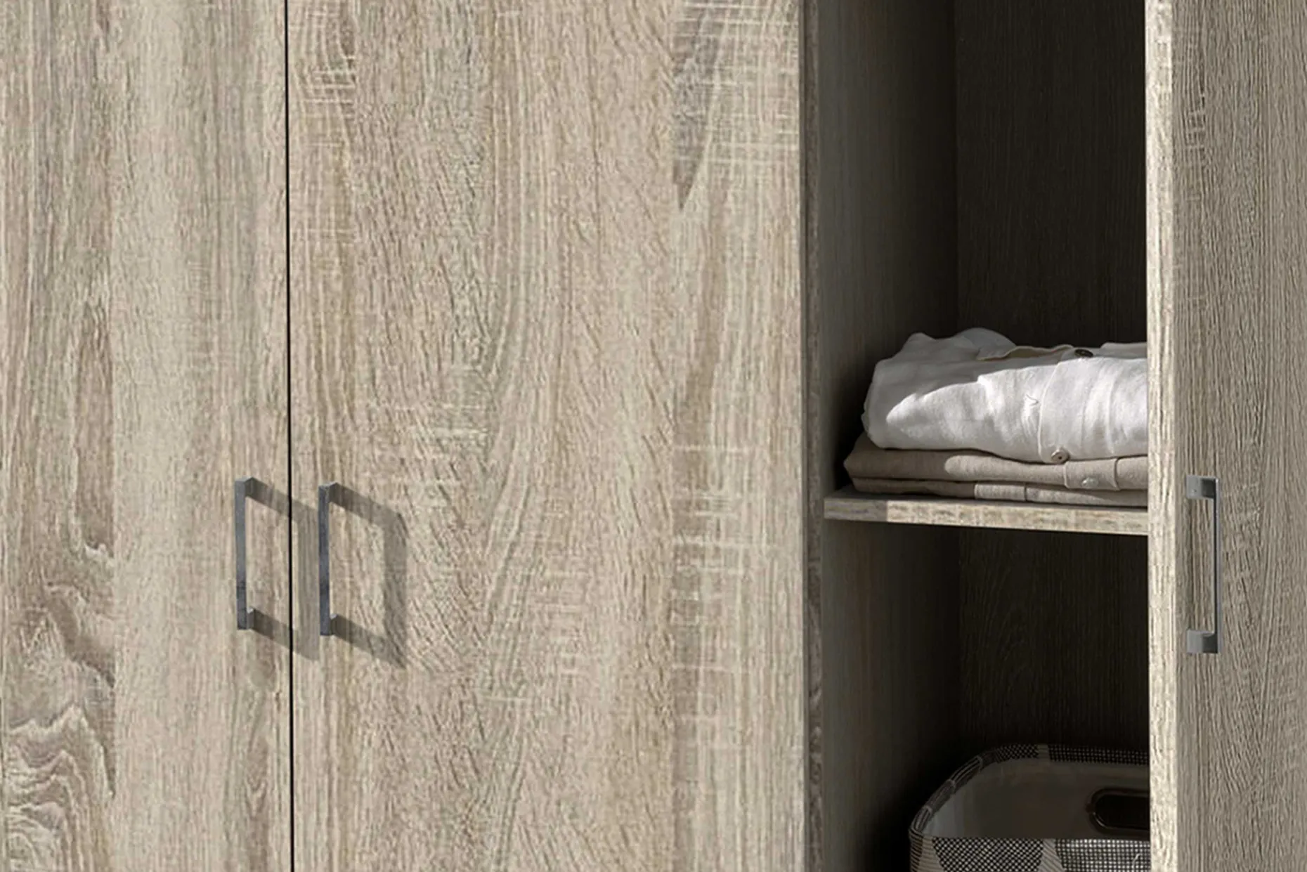 Kleiderschrank Ray 120cm mit 3 Türen - Sonoma Eiche