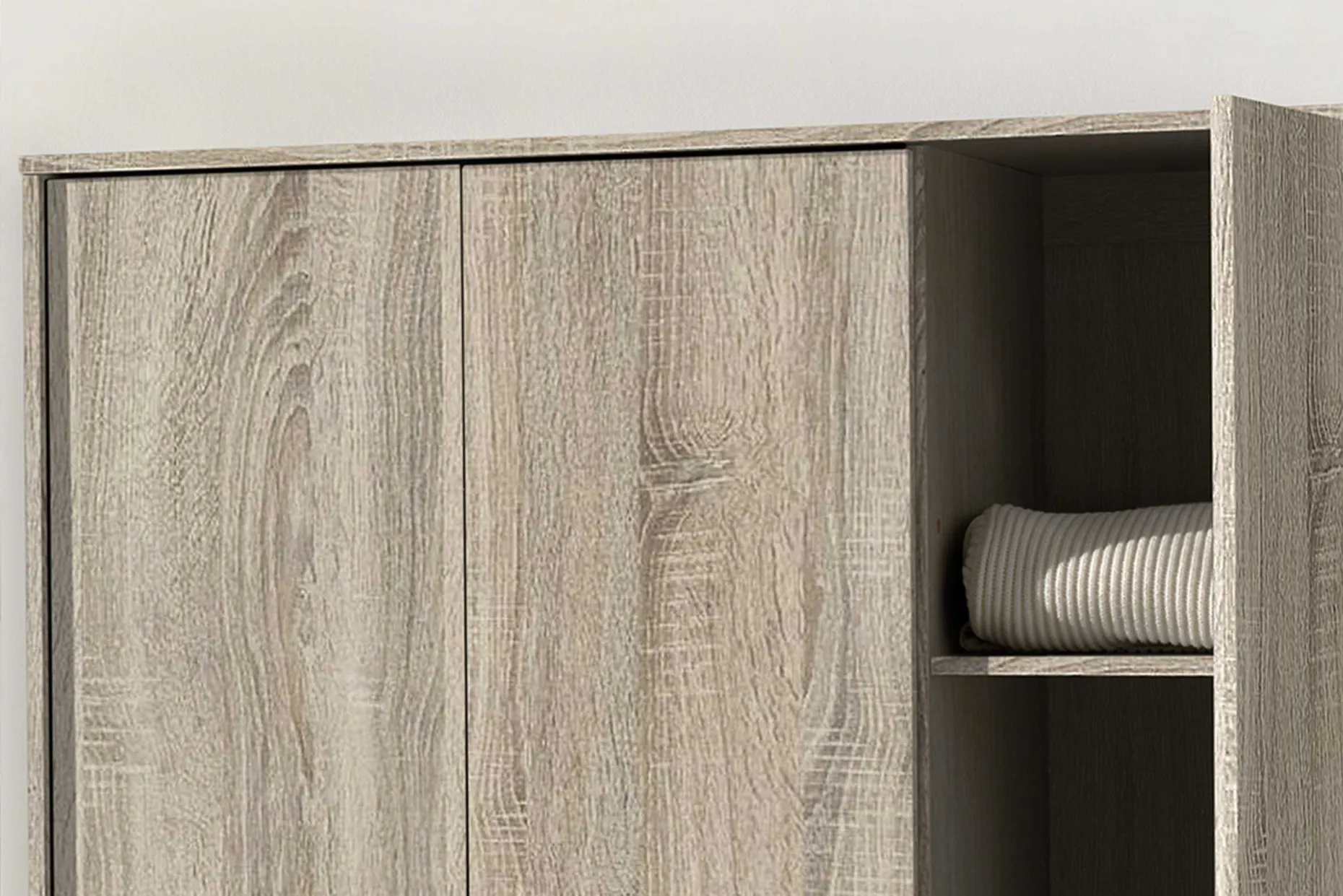 Kleiderschrank Ray 120cm mit 3 Türen - Sonoma Eiche