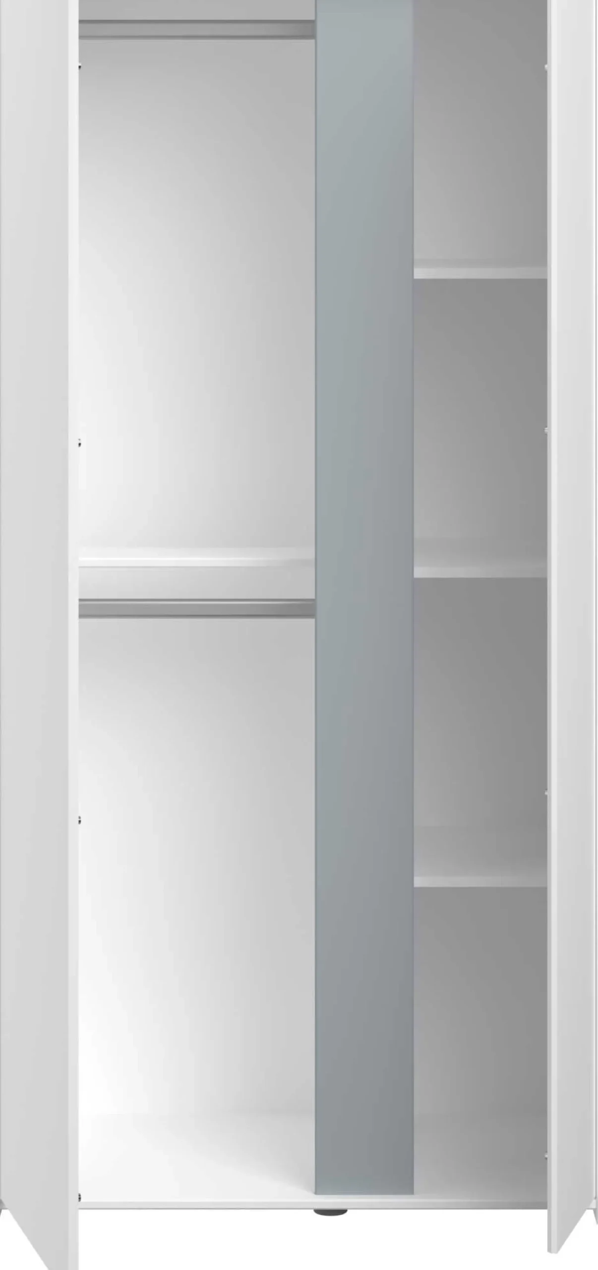 Kleiderschrank Rue mit 2 Türen - weiß/grau oder weiß/rosa