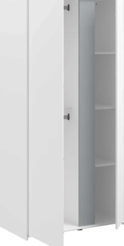 Kleiderschrank Rue mit 2 Türen - weiß/grau oder weiß/rosa