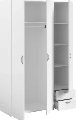Kleiderschrank Salvador 3 Türen und 2 Schubladen - weiß
