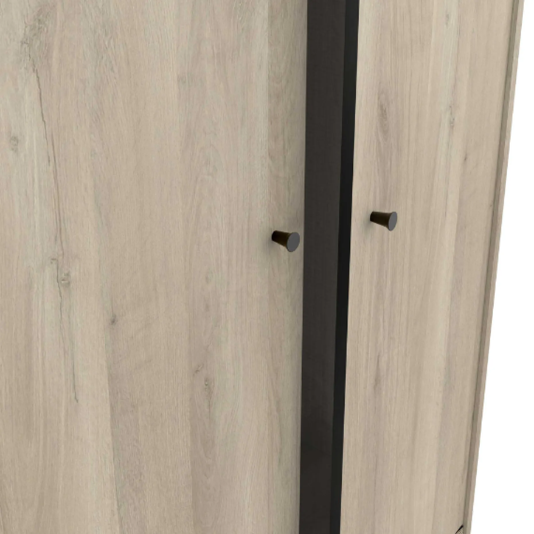 Kleiderschrank Sayuri 2 Flügeltüren, 1 Kleiderstange und 1 Schublade-Kronberger Eiche/Wickler