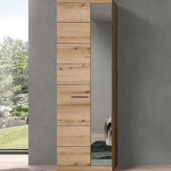 Kleiderschrank Scout Xonox - Evoke Oak, 62x197x37 cm, mit Spiegel