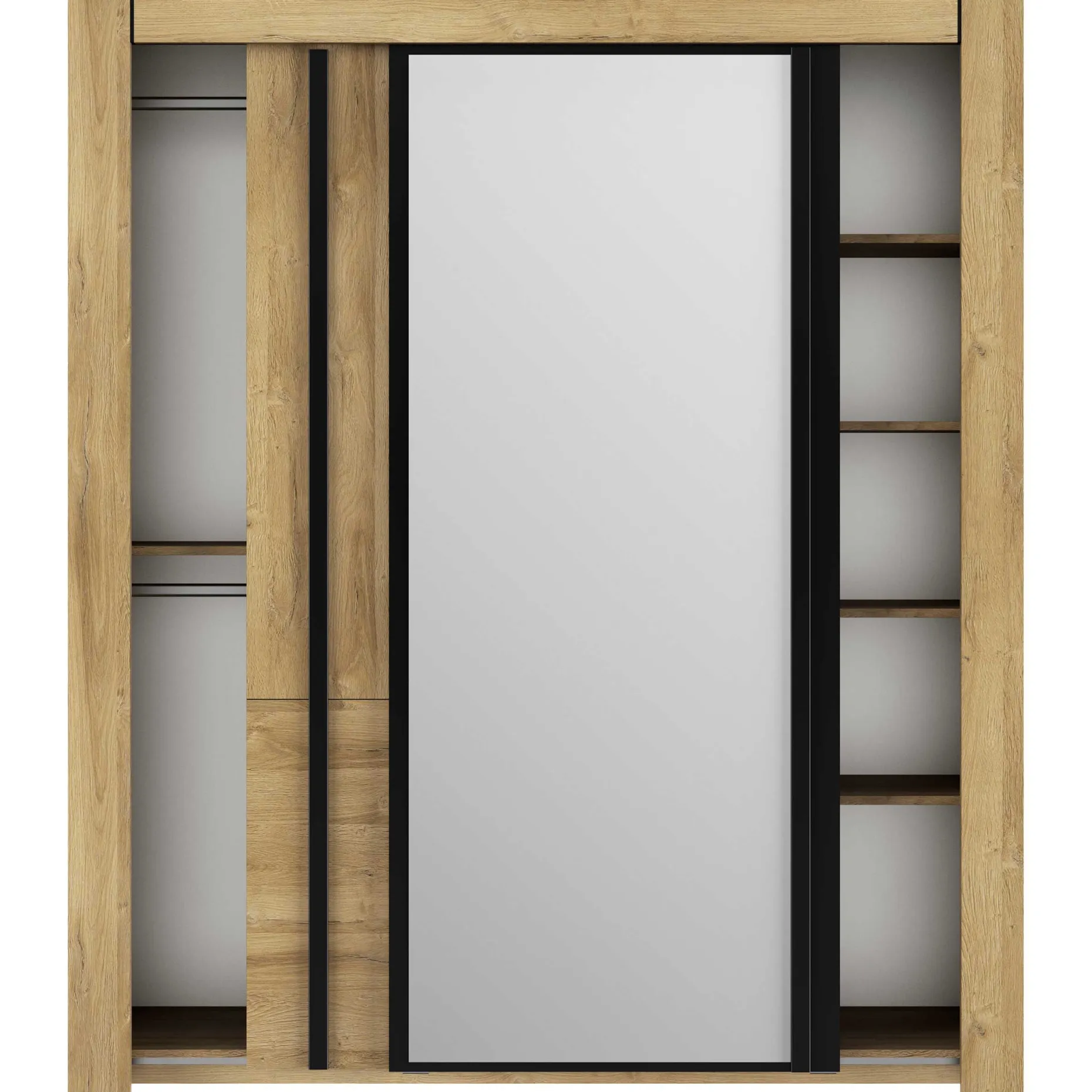 Kleiderschrank Sofia | 192 x 63 x 220 cm | Gold Oak Design