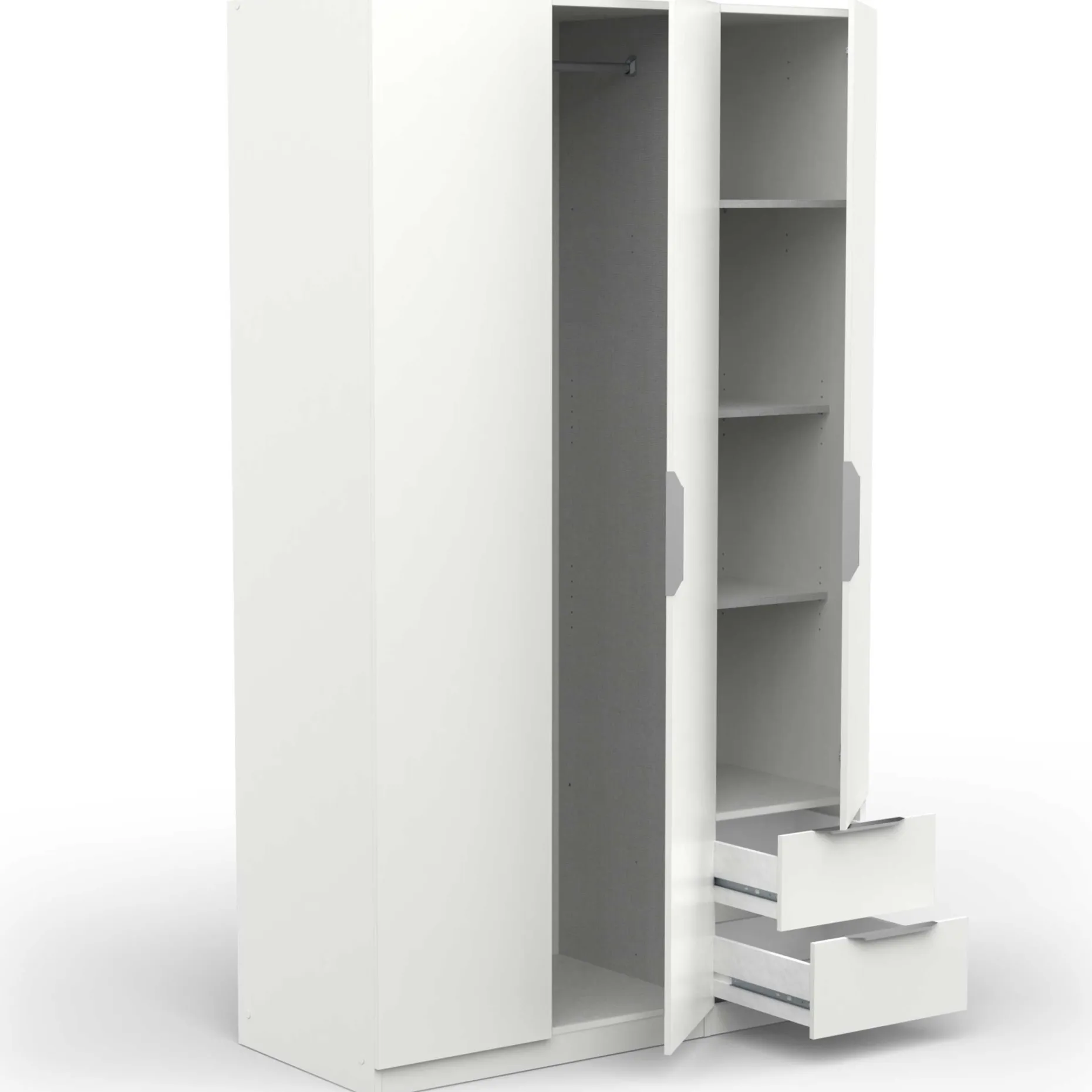 Kleiderschrank Spectre 120cm - matt weiß