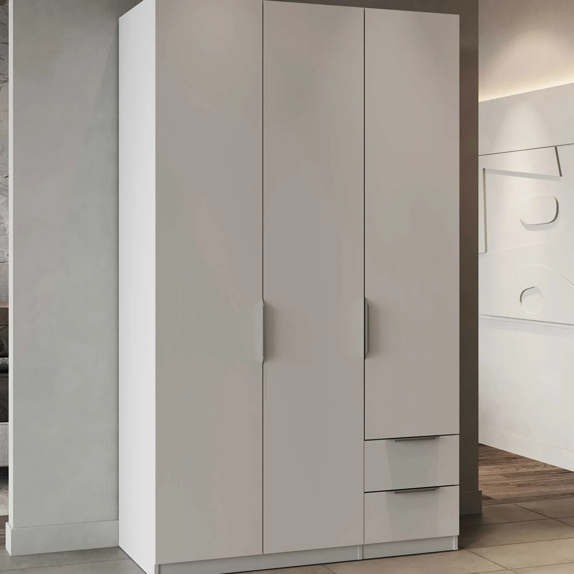Kleiderschrank Spectre 120cm - matt weiß