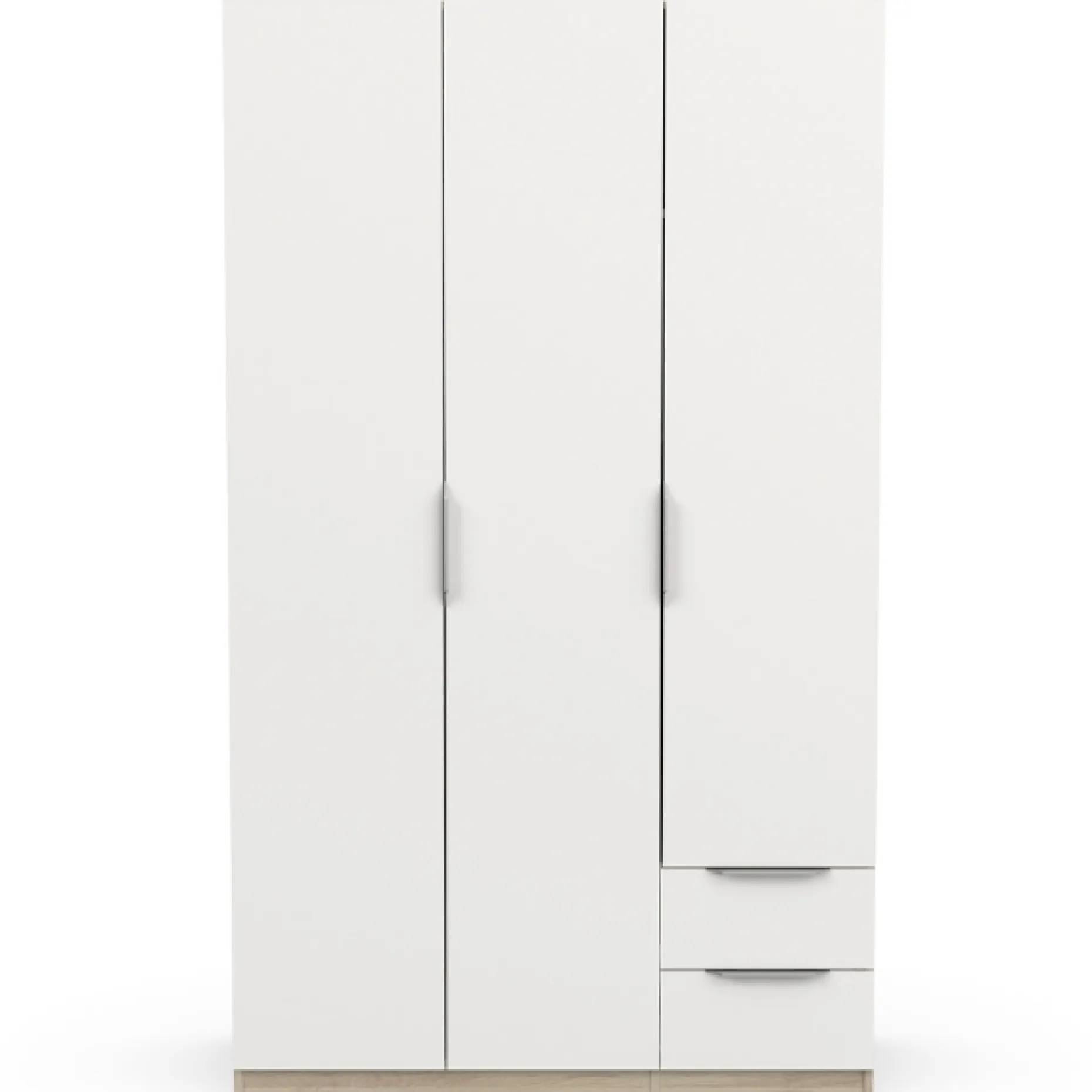 Kleiderschrank Spectre 120cm - matt weiß/Eiche