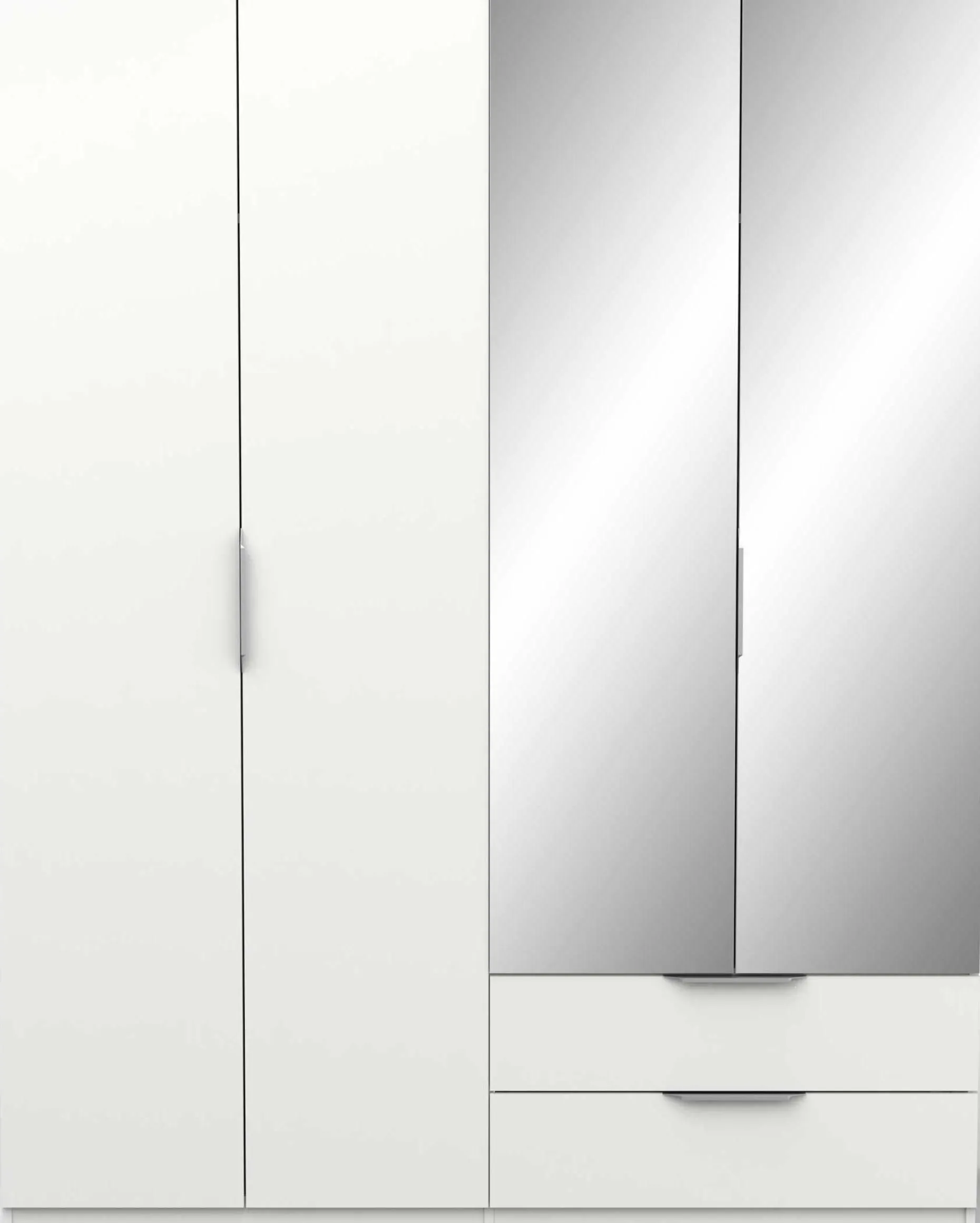 Kleiderschrank Spectre 157cm mit Spiegel - matt weiß