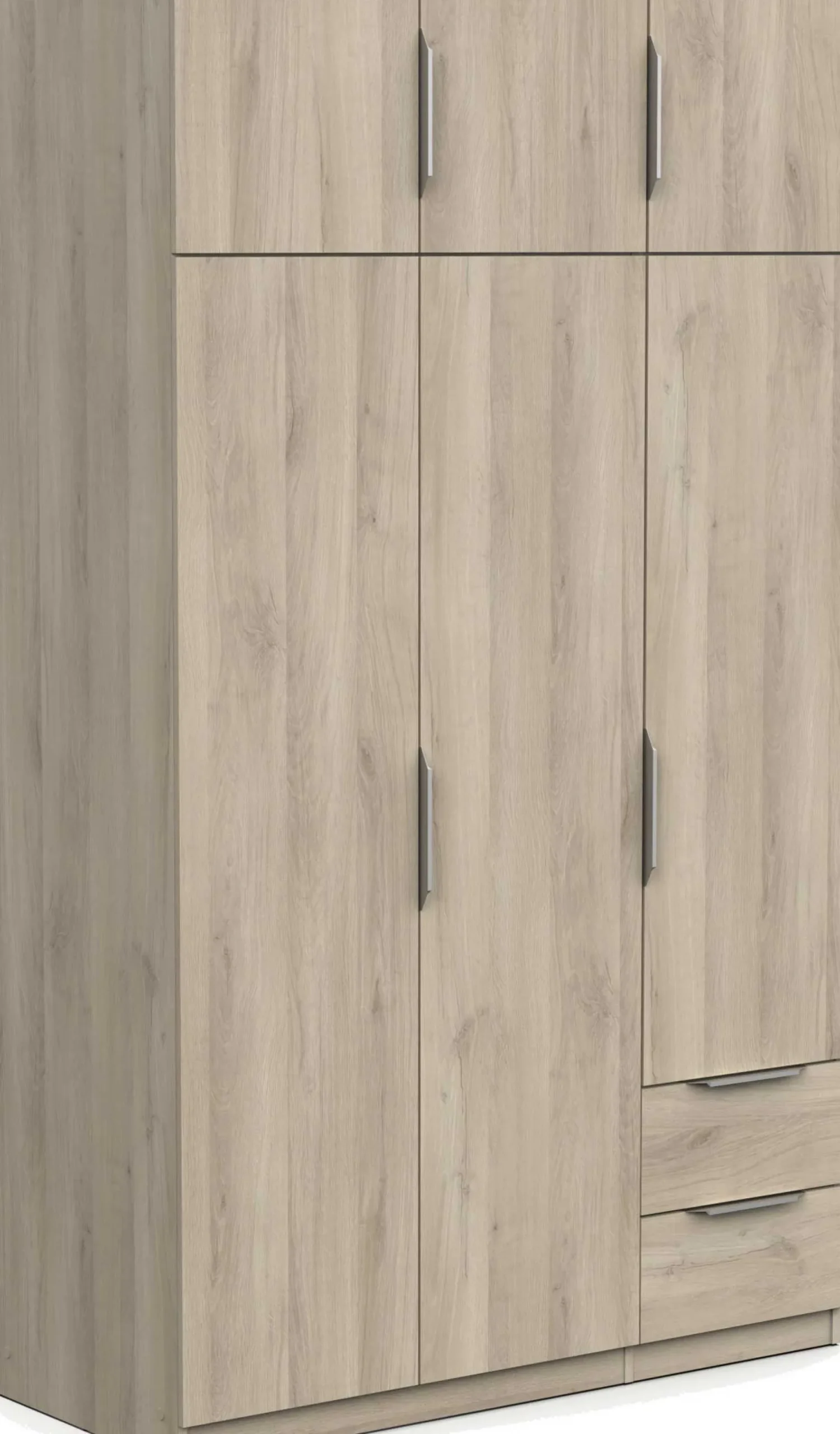 Kleiderschrank Spectre 120cm 6 Türen und 2 Schubladen - Eiche