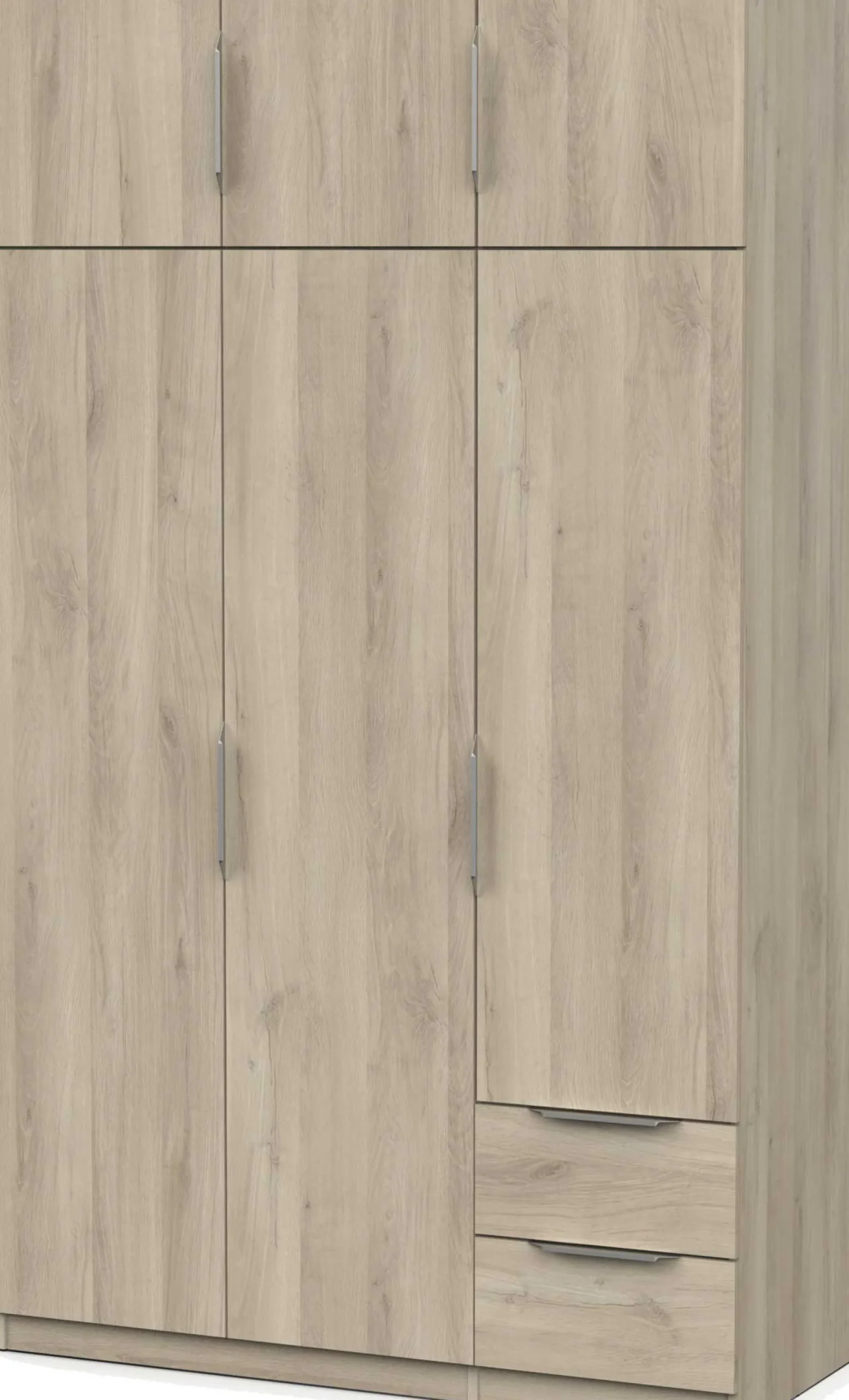 Kleiderschrank Spectre 120cm 6 Türen und 2 Schubladen - Eiche
