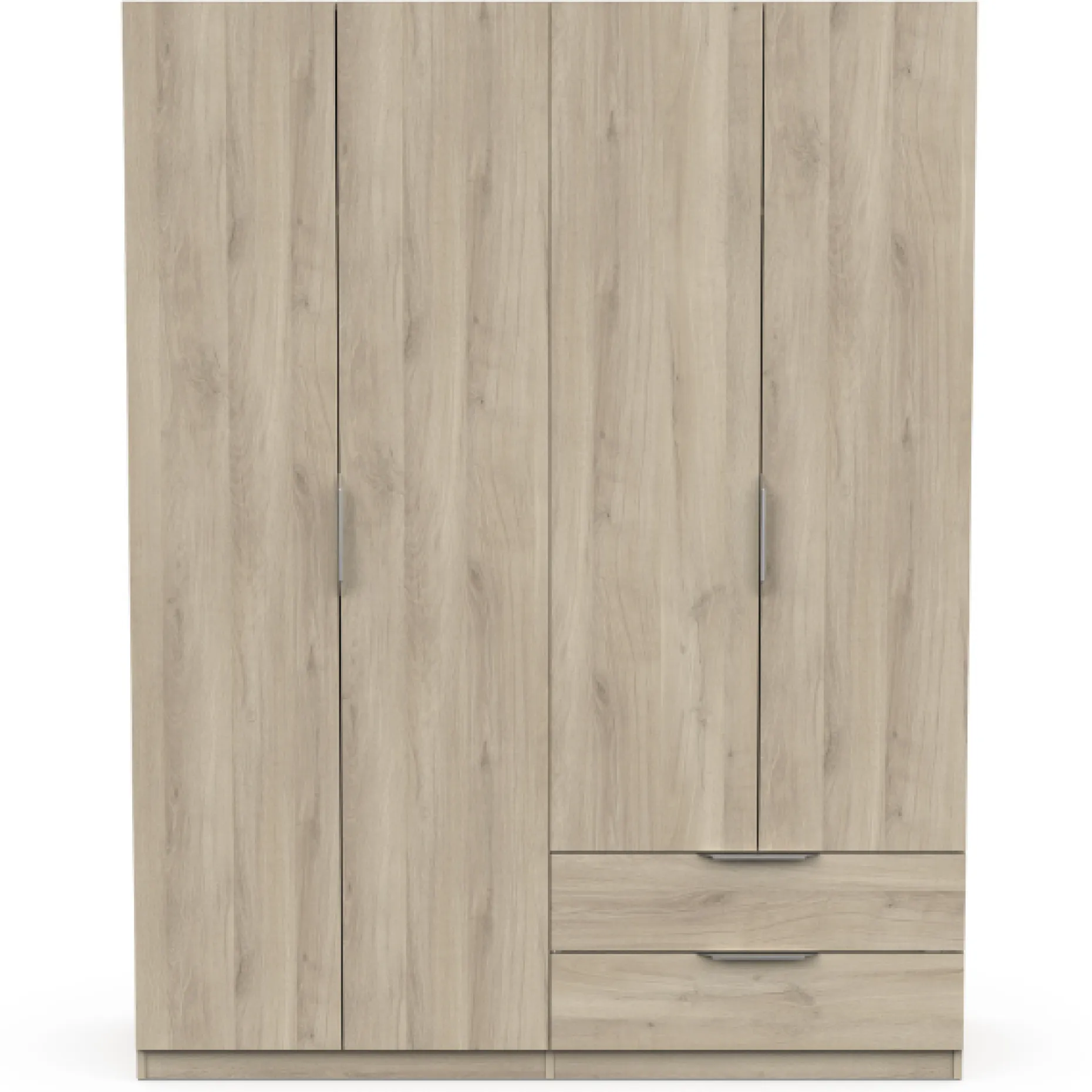 Kleiderschrank Spectre 157cm 4 Türen und 2 Schubladen - Eiche