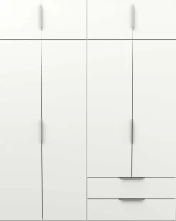 Kleiderschrank Spectre 157cm 8 Türen und 2 Schubladen - matt weiß