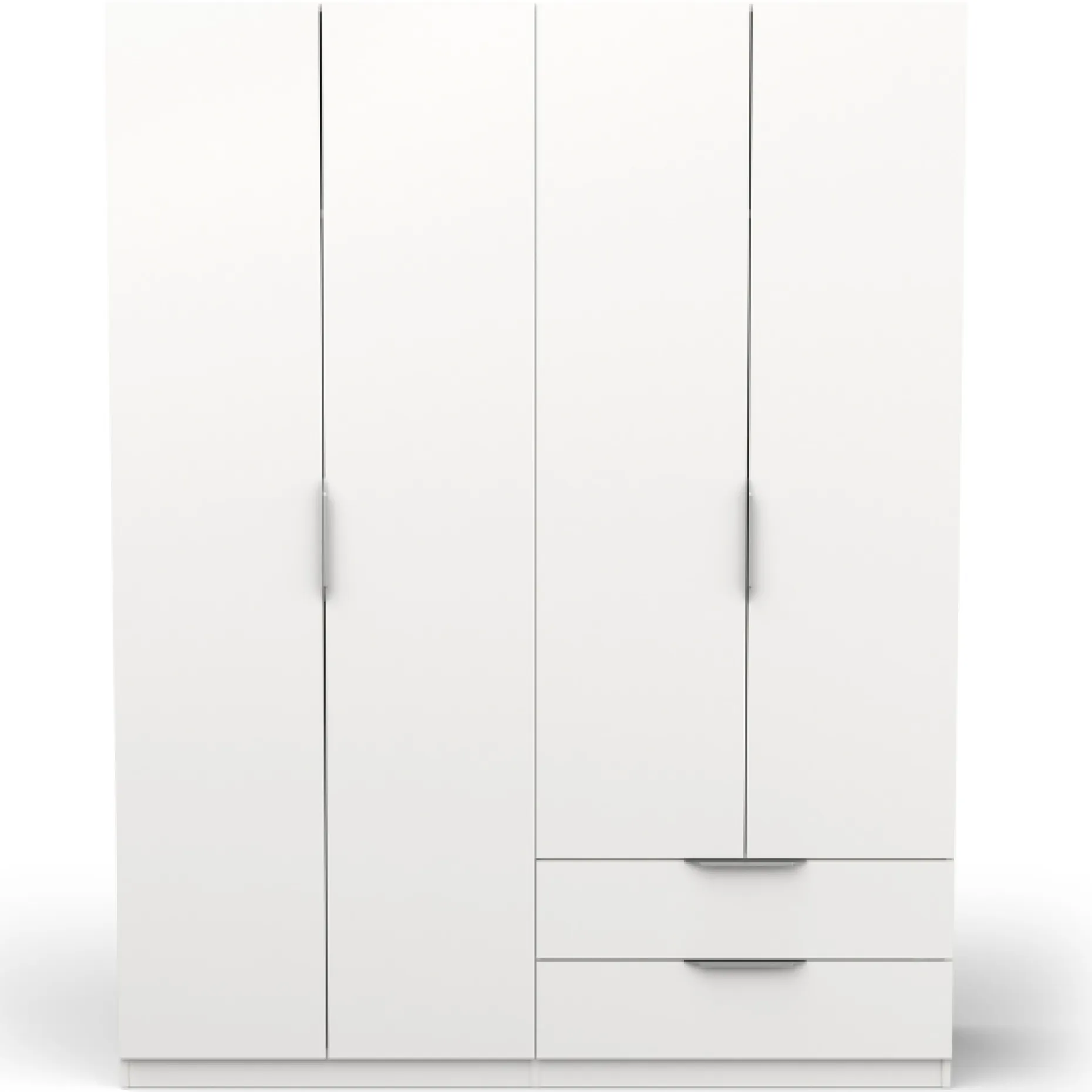 Kleiderschrank Spectre 157cm 4 Türen und 2 Schubladen - matt weiß