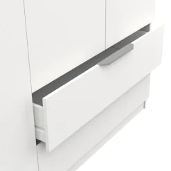 Kleiderschrank Spectre 157cm 4 Türen und 2 Schubladen - matt weiß