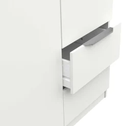 Kleiderschrank Spectre 120cm 6 Türen und 2 Schubladen - matt weiß